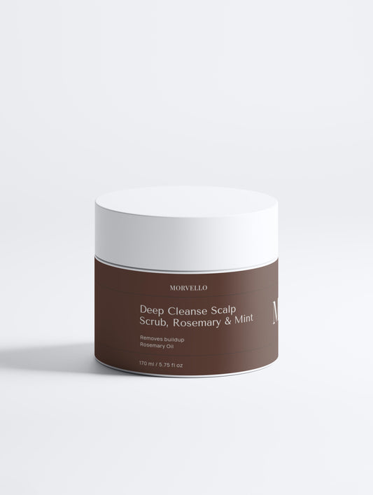 Deep Cleanse Scalp Scrub, Rosemary & Mint - MORVELLO